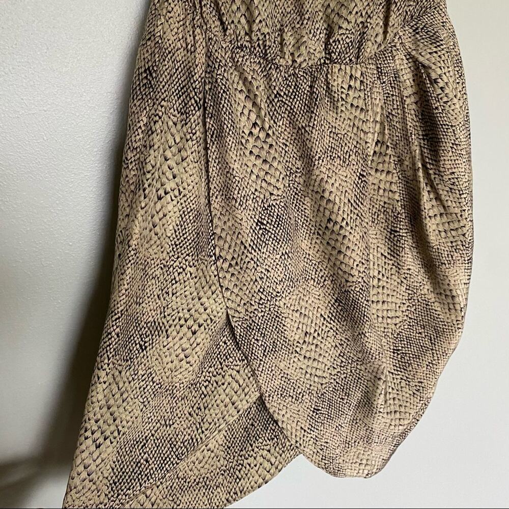 Amanda Uprichard | Python Strapless Silk Dress - image 3